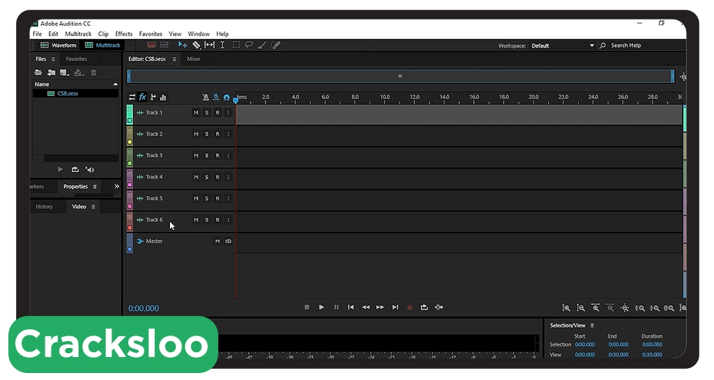 Interface Of Adobe Audition Crack