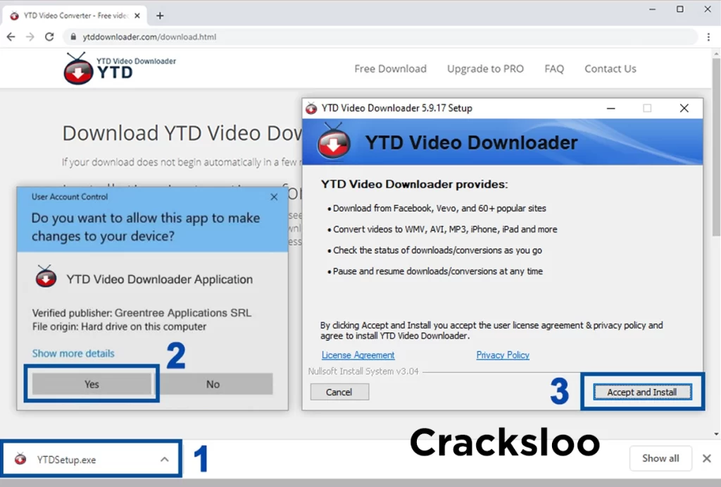 Setup Of YTD Video Downloader Pro Crack